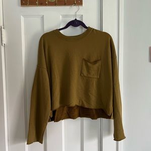 Cropped Sweatshirt with pocket